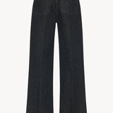 Back view of black vita jean on white background, with no model shown.