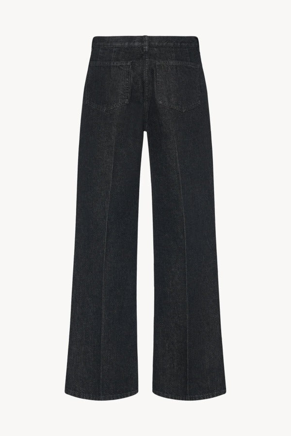 Back view of black vita jean on white background, with no model shown.