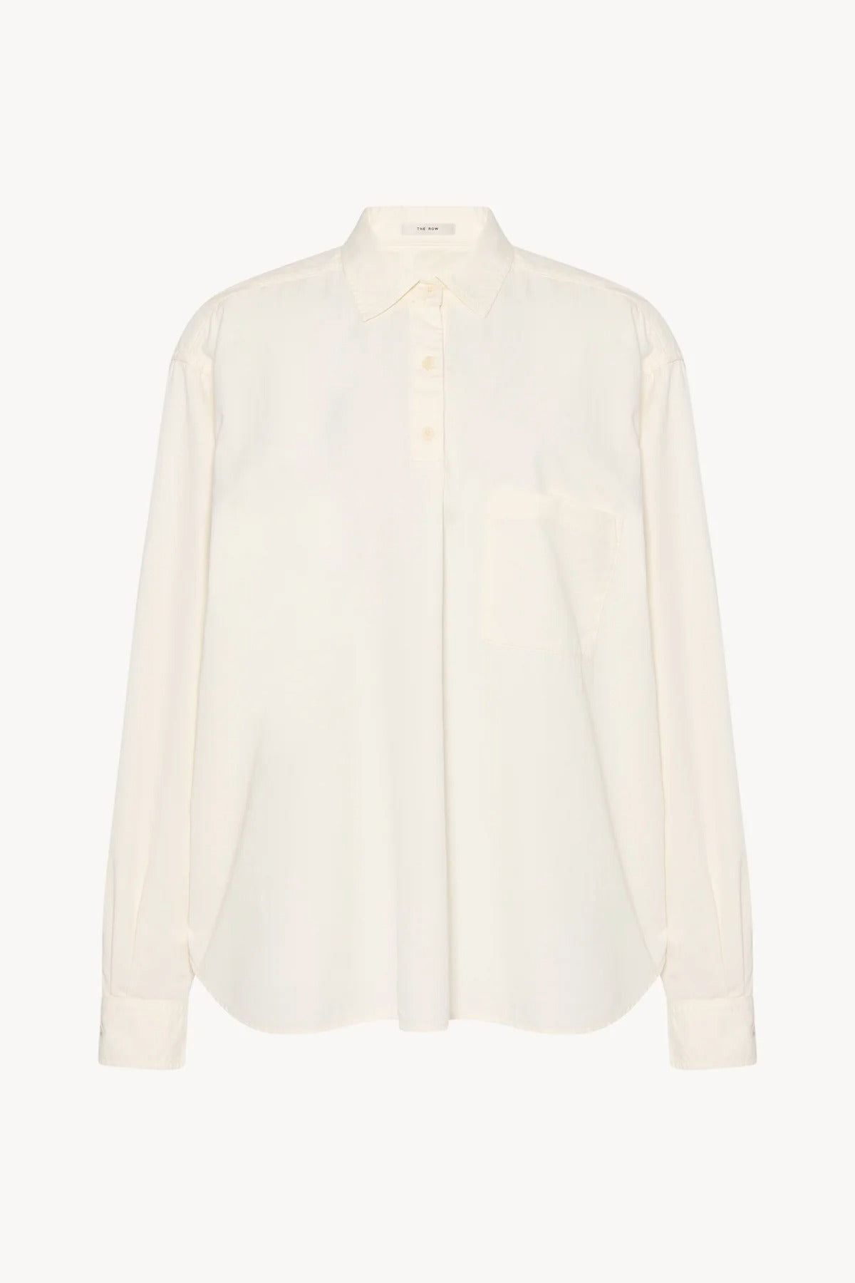 Front view of white erika shirt on white background, with no model shown.
