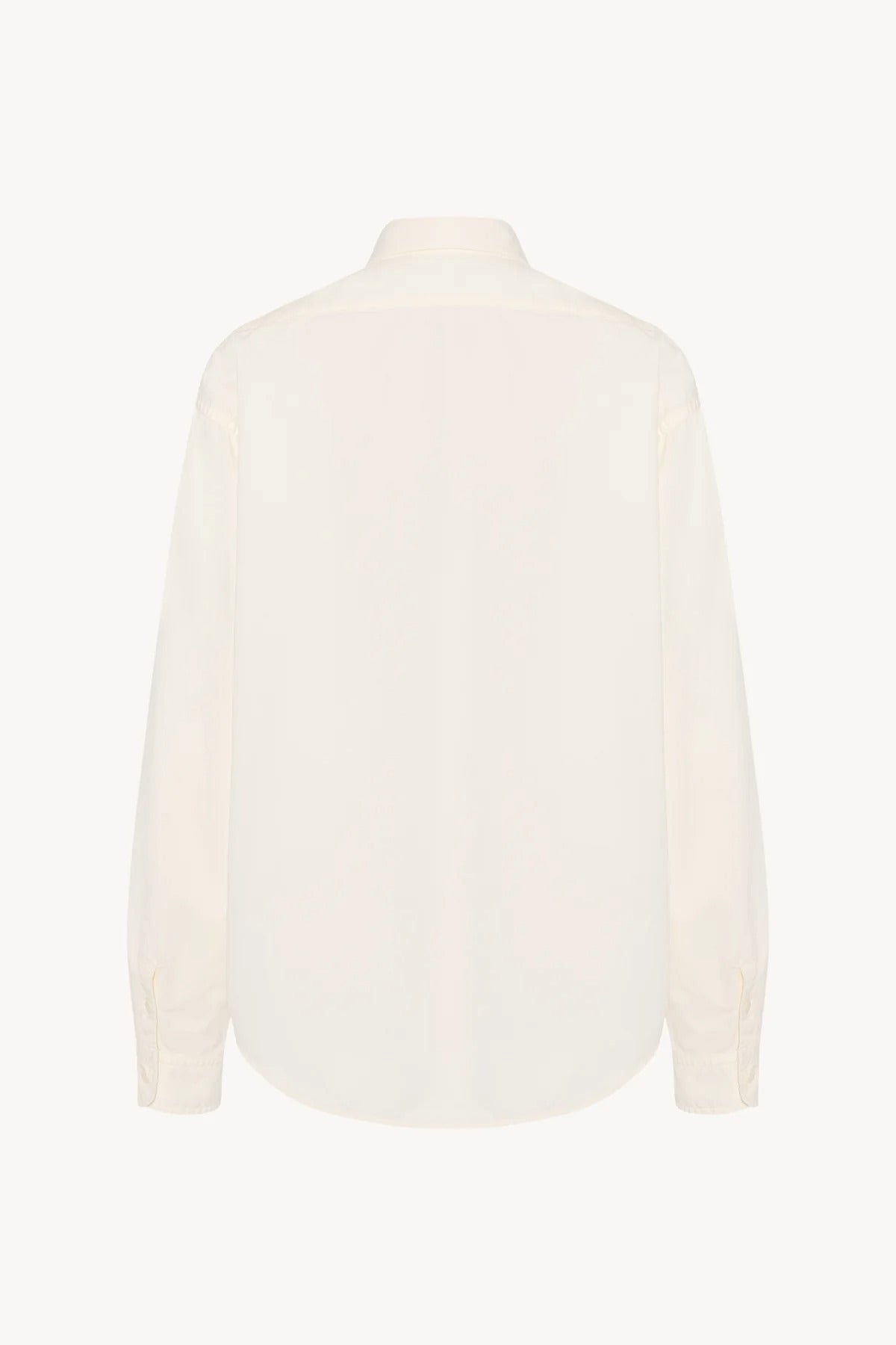 Back view of white erika shirt on white background, with no model shown.