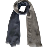 Toosh Lisse Two Tone Stole: Rhino Grey + Moonless Night