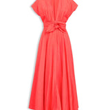Belted Linen Blend Dress