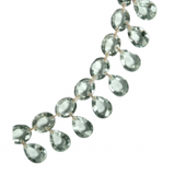 22K Yellow Gold Green Quartz Small Dauphine Necklace