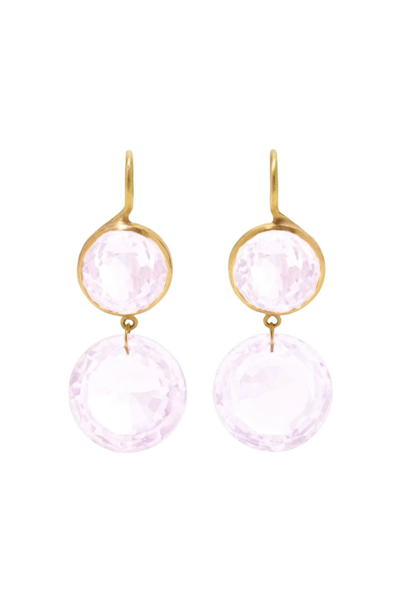22K Yellow Gold Rose Quartz Extra Large Incandescence