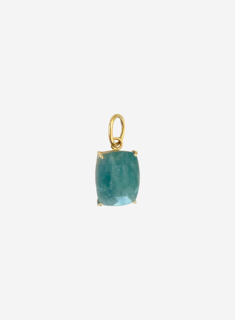 One of a Kind 18K Rose Gold Pendant Set with Fine Aquamarine