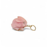 Irene Neuwirth One of a Kind Carved Pink Opal Bunny Pendant