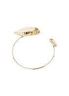 18K Yellow Gold Scarab and Mammoth Bangle Set with Mammoth Tusk and Brown Diamonds
