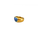 22K Yellow Gold Black Opal Ring