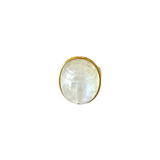 Medium Moonstone Scarab Ring