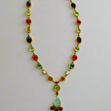 Multistone and Crystal Opal Necklace