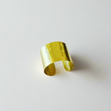 Hand Crafted 2" Yellow Sheet Gold Cuff