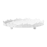Astier de Villatte Large Oval Leaf Platter with Feet