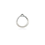Dainty Sterling Diamond Stack Ring