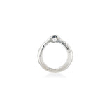 Dainty Sterling Diamond Stack Ring