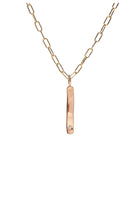 Elongated Rose Gold & Diamond Charm