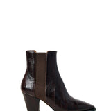 Alexa Wagner Dark Brown Eel Leather Lenny Bootie