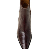 Alexa Wagner Dark Brown Eel Leather Lenny Bootie
