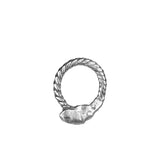 Ali Grace Sterling Silver Thin Flat Braided Stackable Ring