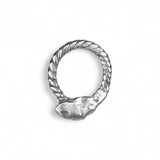 Ali Grace Sterling Silver Thin Flat Braided Stackable Ring