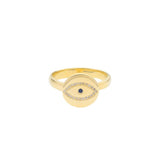 Ali Grace 14K YG with Diamonds, Sapphire Evil Eye