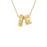 Ali Grace 18K YG 18" Necklace with 2 Diamond Beads