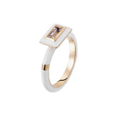 Alice Cicolini 14K YG, Lacquer Enamel, White Topaz