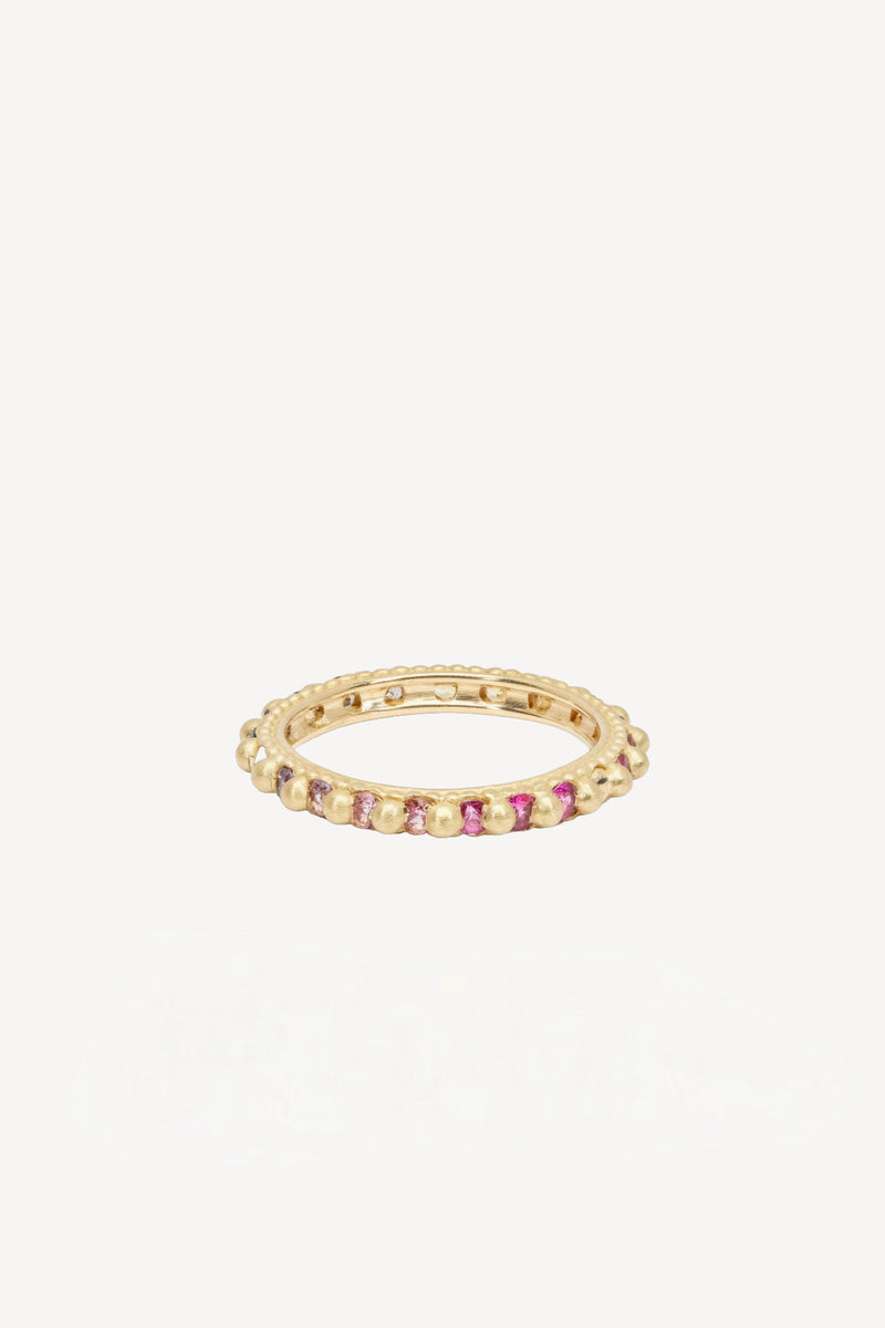 18K YG Rainbow Ramona Ring w Rainbow Sapphires