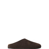 The Row Hudson Suede and Shearling Slide