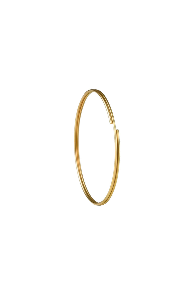 Shihara 18K YG Double Hoop 40 Single Earring