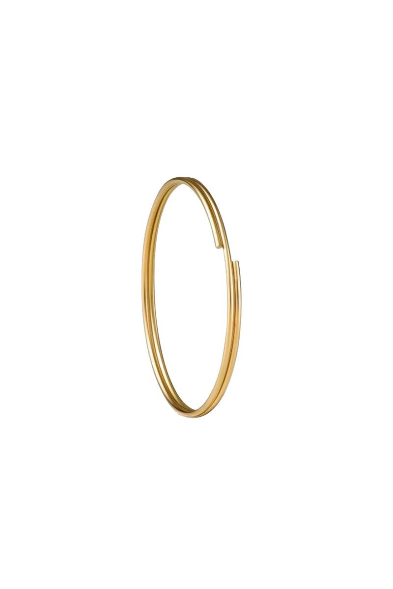Shihara 18K YG Double Hoop 30 Single Earring