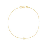 Ileana Makri 18K Yellow Gold Mini Cross Bracelet