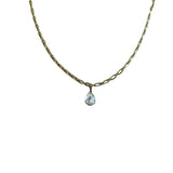 William Welstead 18K YG Chain with Double Rose Cut Diamond