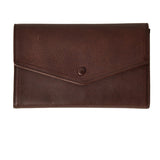Arts & Science Flap Bi-Fold Wallet in Dark Brown