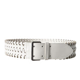 Alaia White Woven Calf Leather Belt