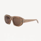 Bold 3 Dots Sunglasses - Shiny Brown