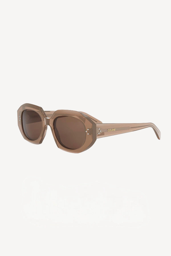 Bold 3 Dots Sunglasses - Shiny Brown