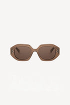 Bold 3 Dots Sunglasses - Shiny Brown