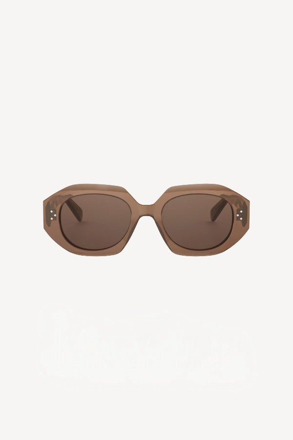 Bold 3 Dots Sunglasses - Shiny Brown