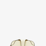 Back view of white valextra glasses case with lanyard on white background, with no model shown.