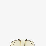 Back view of white valextra glasses case with lanyard on white background, with no model shown.