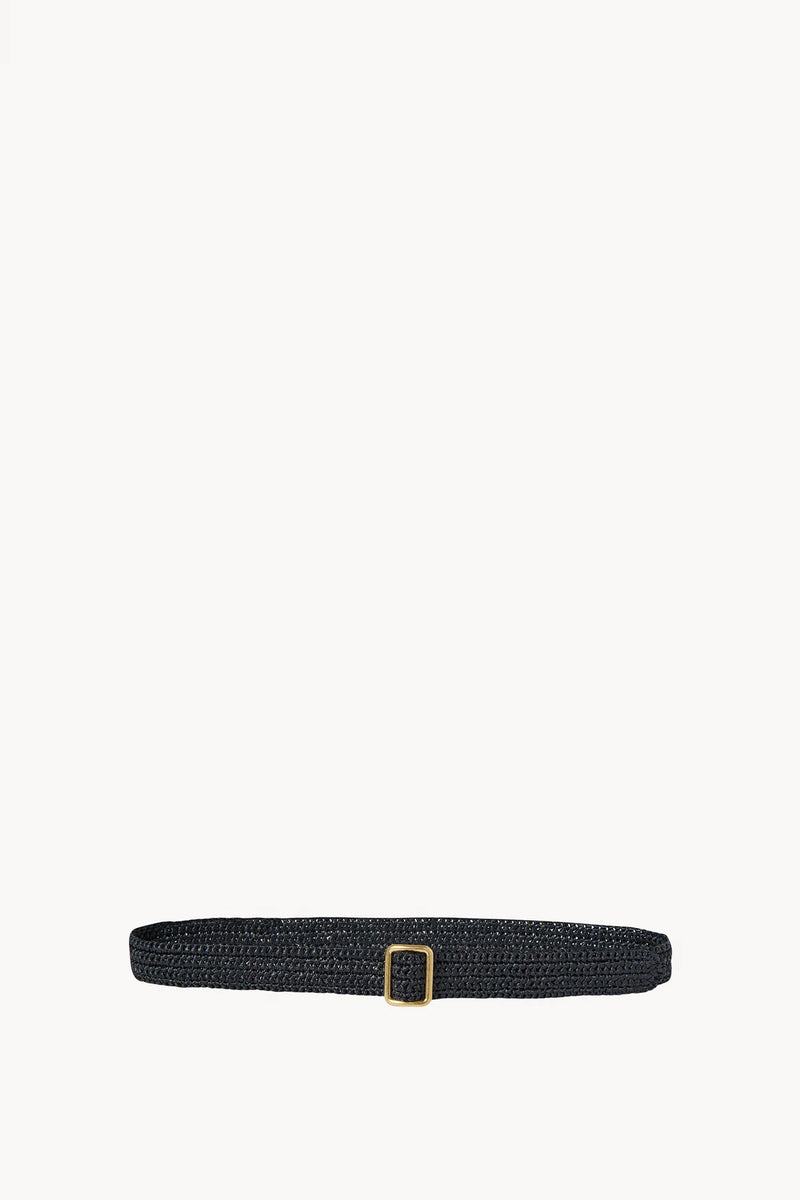 Ava Belt in Raffia - Black