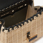 Iside Wicker Top Handle Mini Bag - Beige / Black