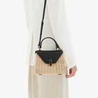 Iside Wicker Top Handle Mini Bag - Beige / Black