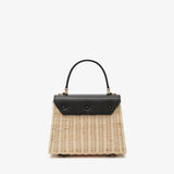 Valextra Iside Wicker Top Handle Mini Bag