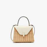 Valextra Iside Wicker Top Handle Mini Bag