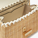 Valextra Iside Wicker Top Handle Mini Bag
