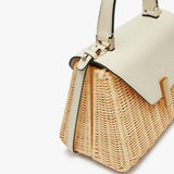 Valextra Iside Wicker Top Handle Mini Bag