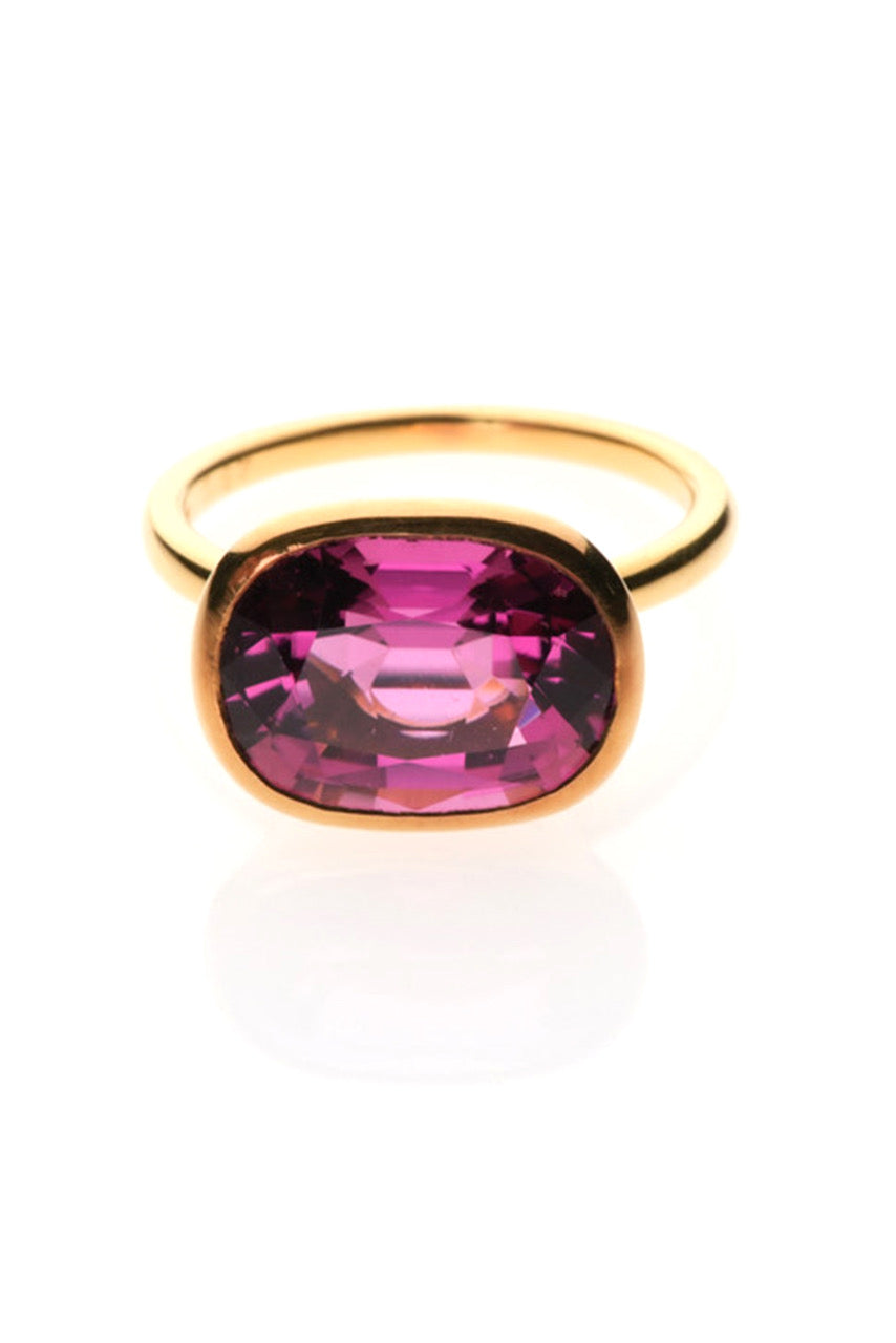 22K Yellow Gold Pink Tourmaline Ring