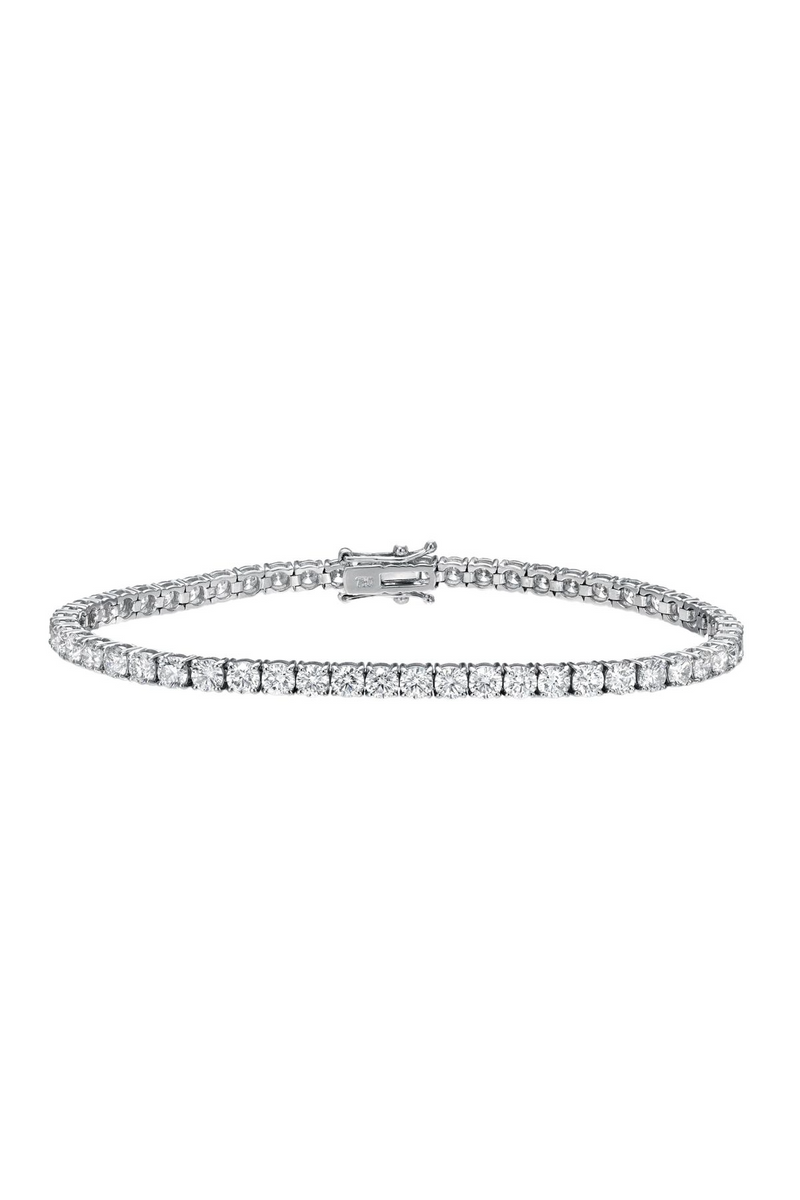 18K White Gold Oval Boomerang Bracelet