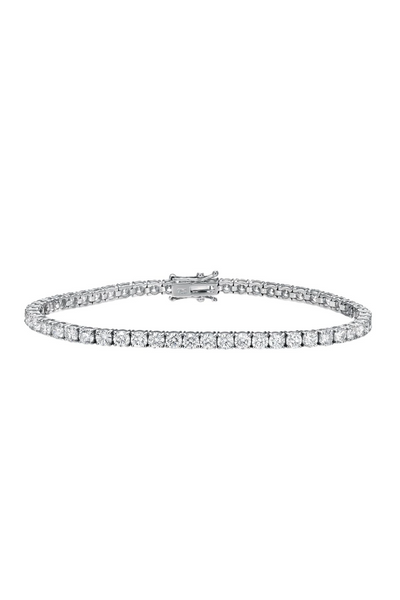 18K White Gold Oval Boomerang Bracelet
